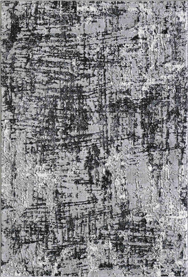 modern abstract lines black rug portrait