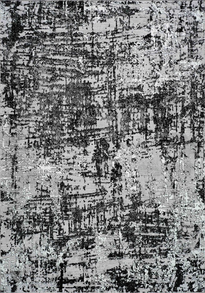modern abstract lines black rug portrait
