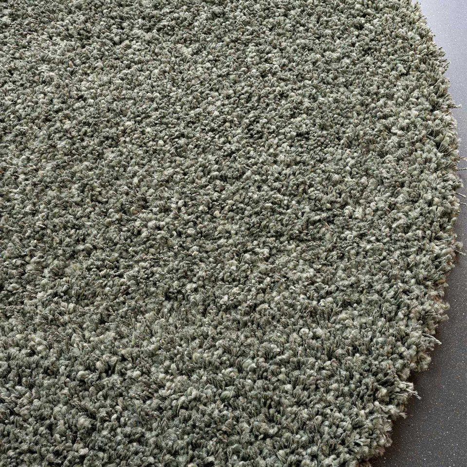 On Sale Twilight Thick Shaggy Green Rug 200x200cm Square