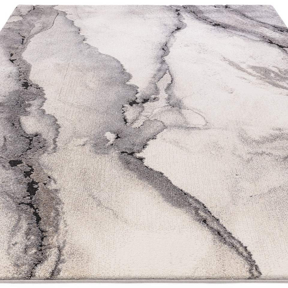 abstract grey shaggy rug angle view silo