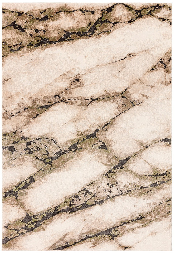 abstract green shaggy rug portrait