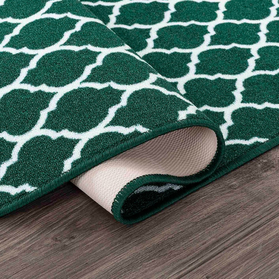 trellis emerald doormat folded