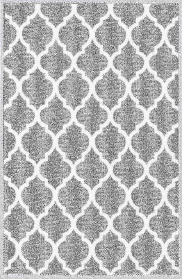 trellis grey doormat portrait