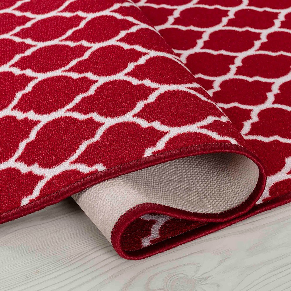 trellis red doormat folded