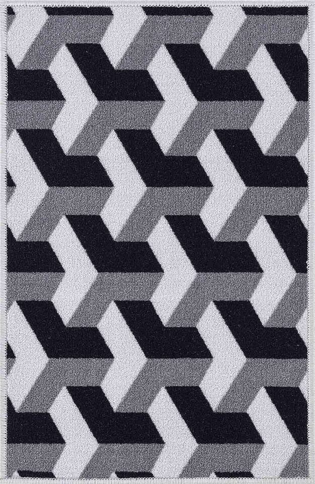 geometric grey doormat portrait
