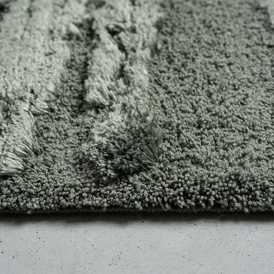 Cleo Clouds 3D Rug Green