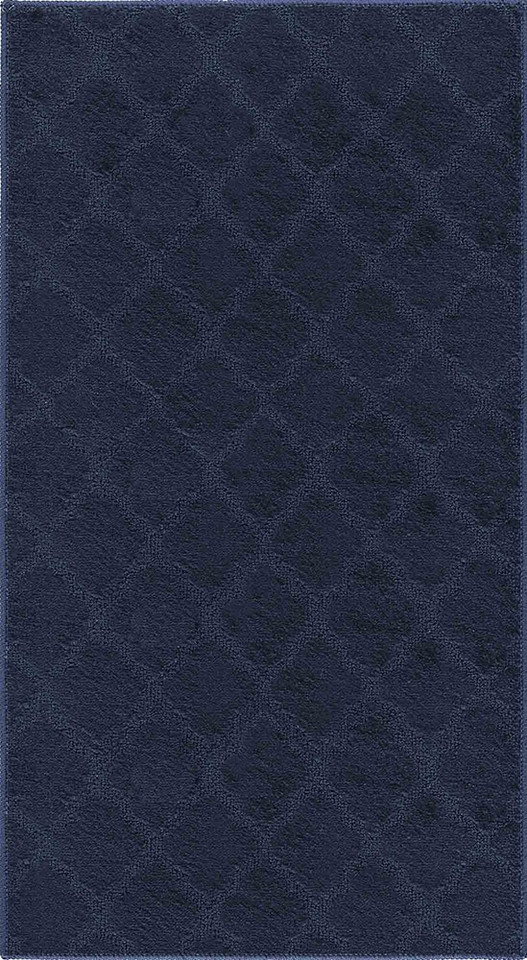 trellis navy doormat portrait