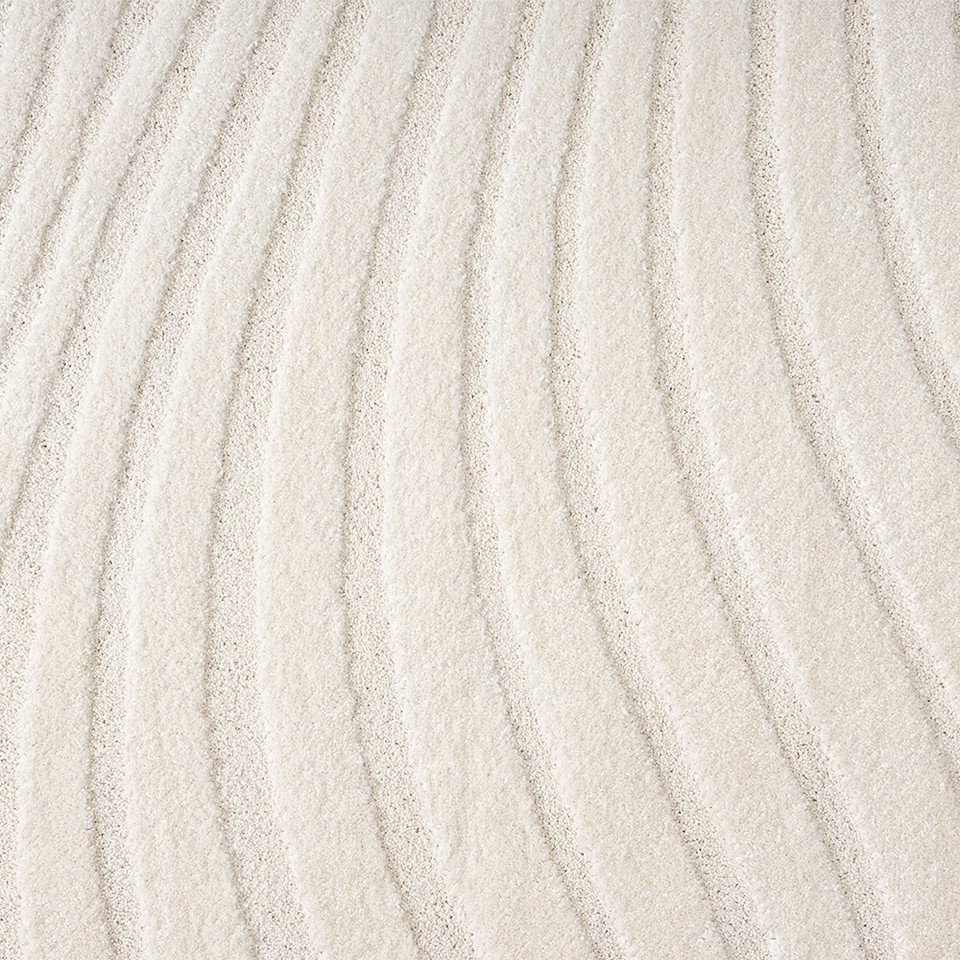 wave cream rug runner closeup pattern