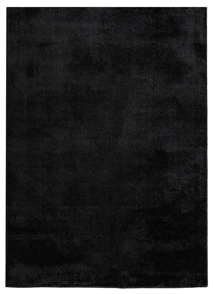 plain black rug portrait