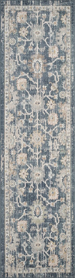 traditional navy rug runner portrait