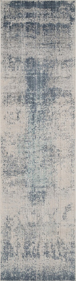 abstract navy rug runner portrait
