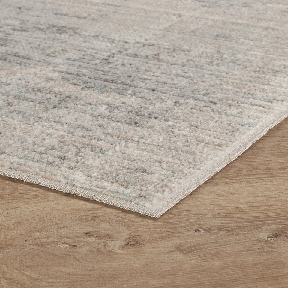 abstract grey rug side angle closeup corner