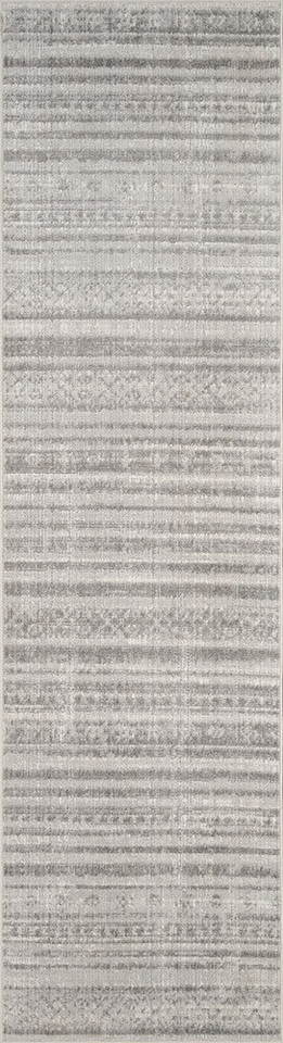 traditional grey rug runner portrait