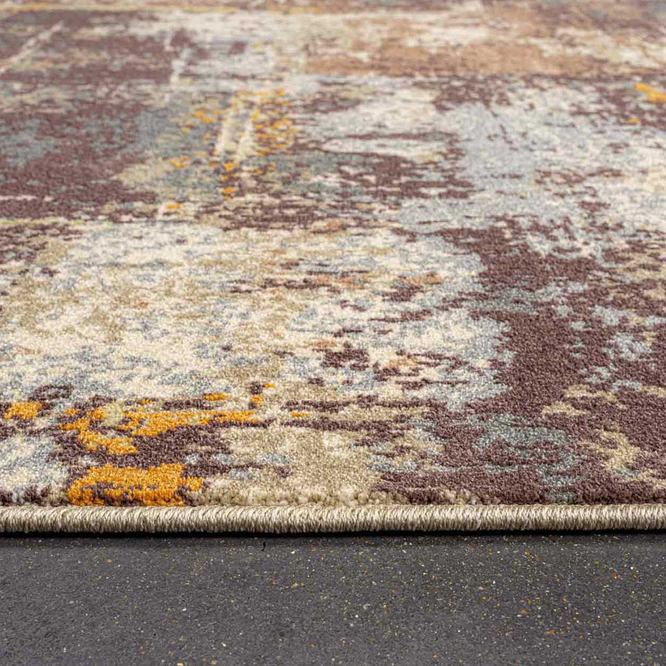 On Sale Paprika Abstract Rug 7161 Cream Grey Terracotta 120x170cm