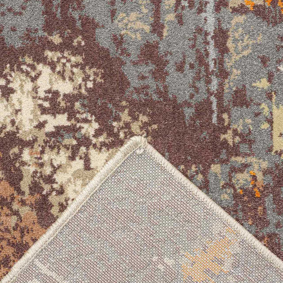 On Sale Paprika Abstract Rug 7161 Cream Grey Terracotta 120x170cm