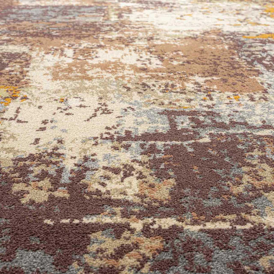 On Sale Paprika Abstract Rug 7161 Cream Grey Terracotta 120x170cm