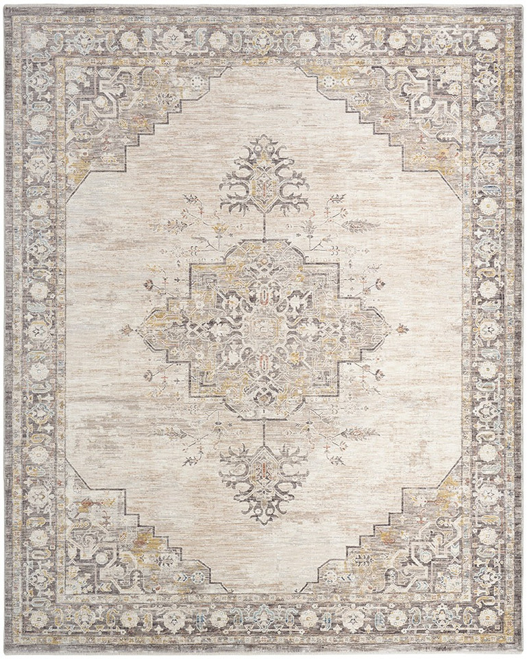 grey traditional rug porteait