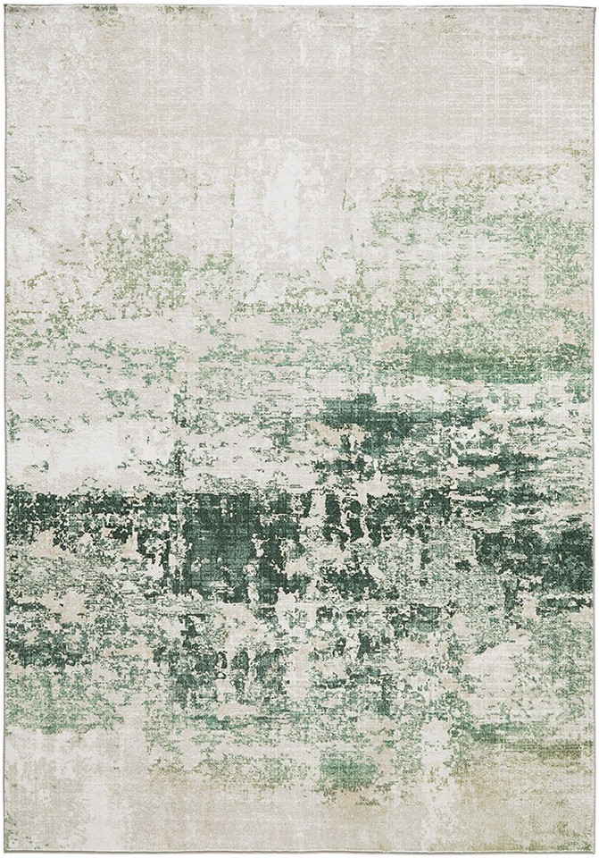 ivory olive abstract rug portrait