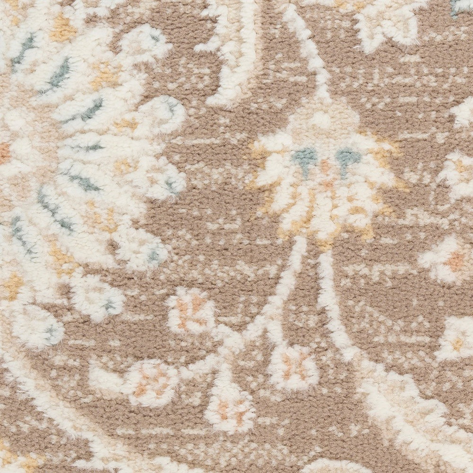 brown traditional rug closeup detail