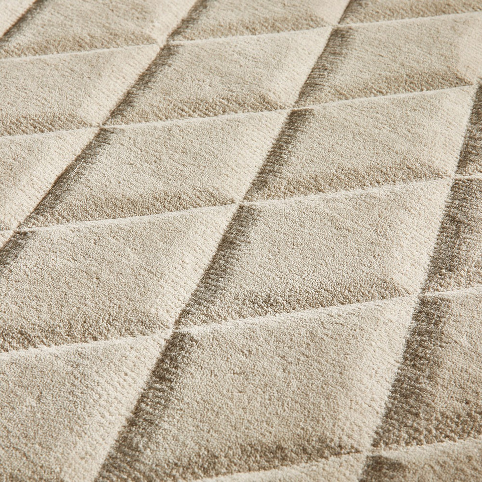 ivory wool rug closeup detail
