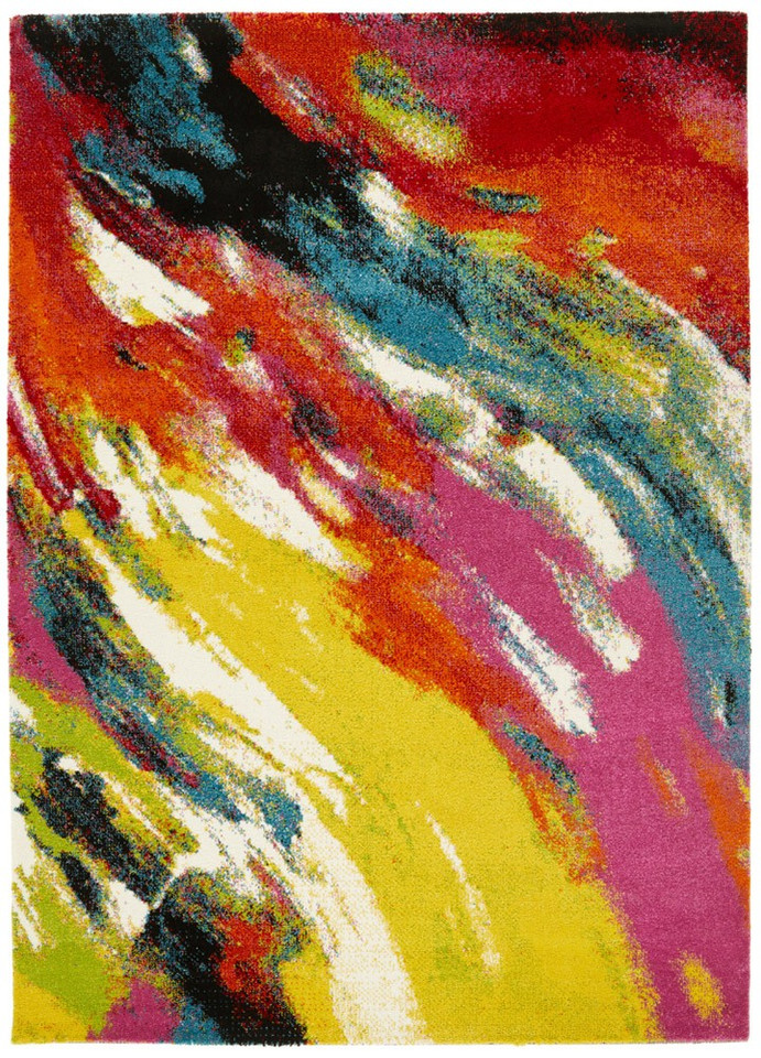 multicolour abstract rug portrait
