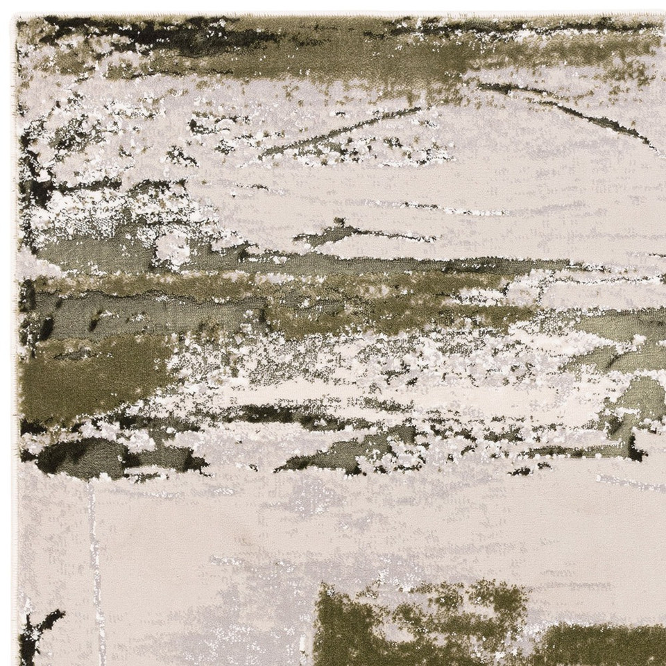 On Sale Stellar ST08 Abstract Green Rug 200x290cm