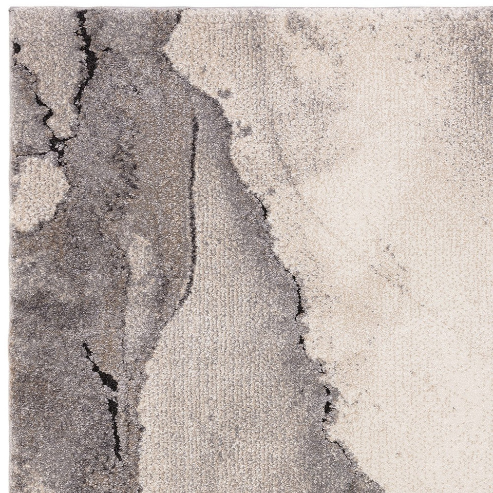 abstract grey shaggy rug closeup corner detail silo