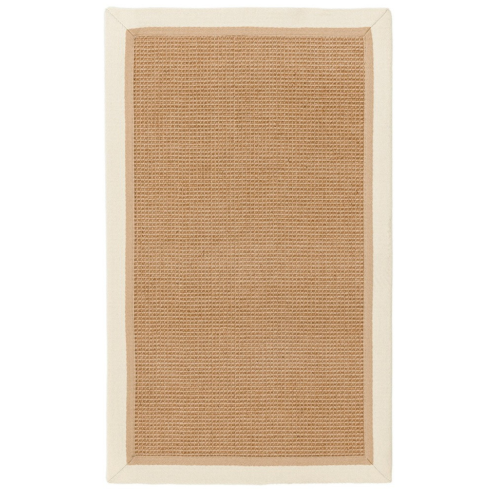 cream linen jute rug 45x75cm portrait