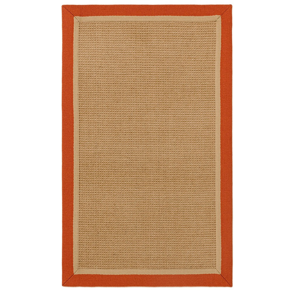 rust linen jute rug portrait