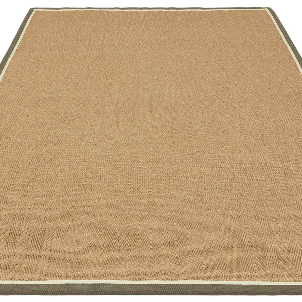 khaki cream jute rug portrait angle