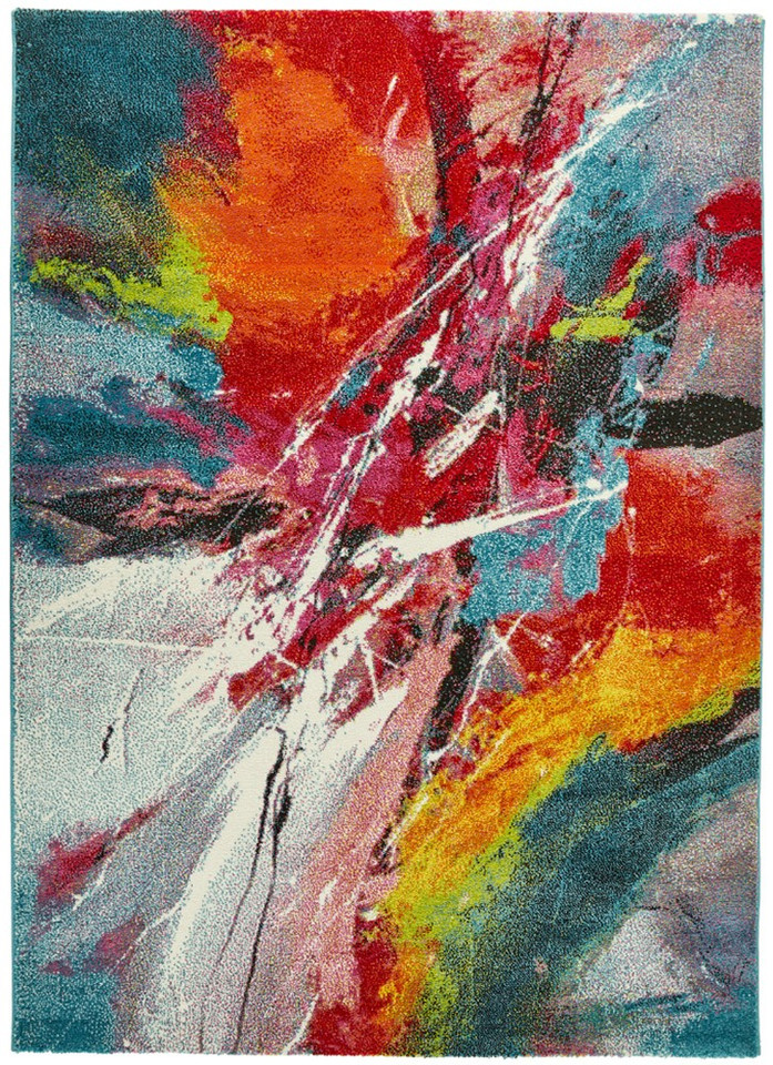 multicolour abstract rug portrait