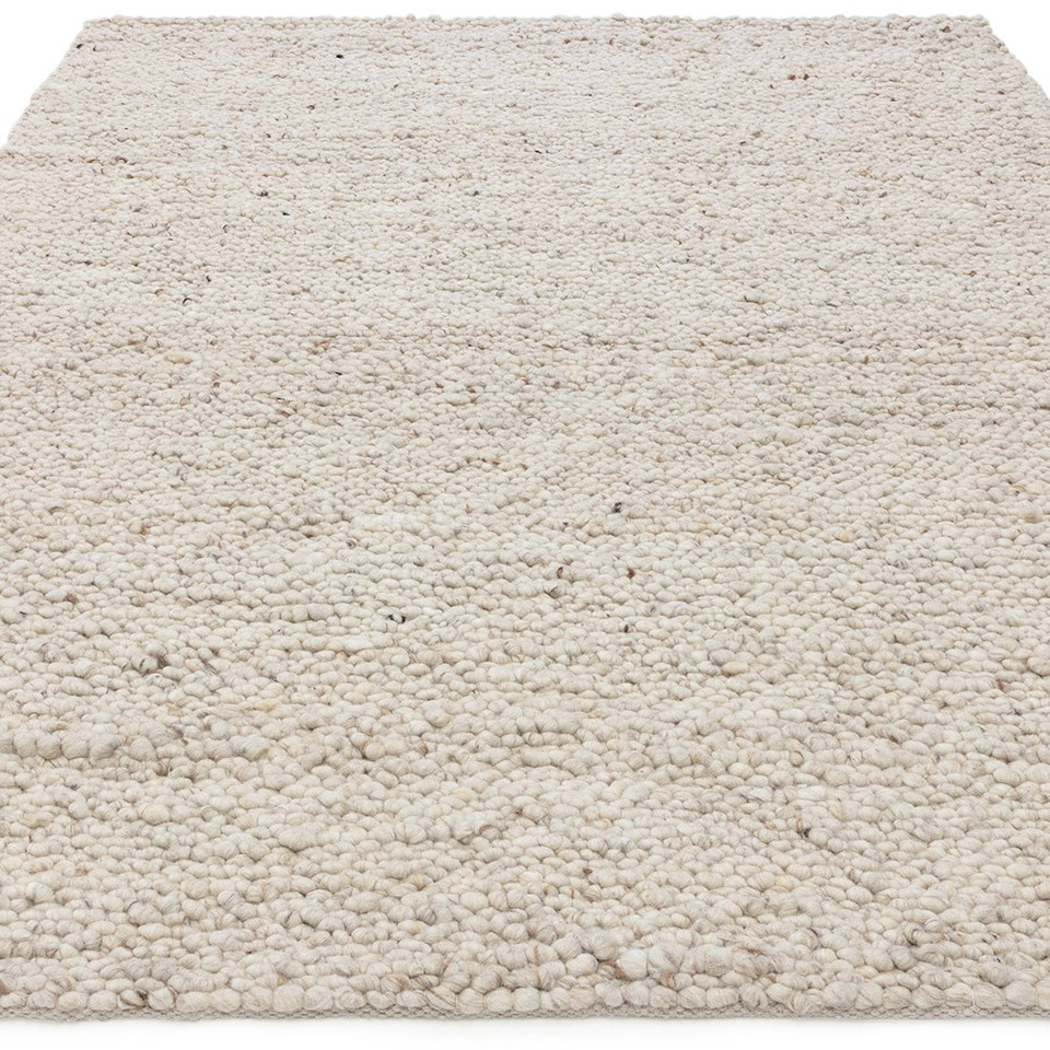 ivory wool rug portrait angled