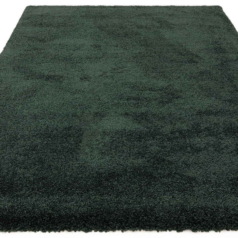 emerald shaggy rug closeup portrait angle