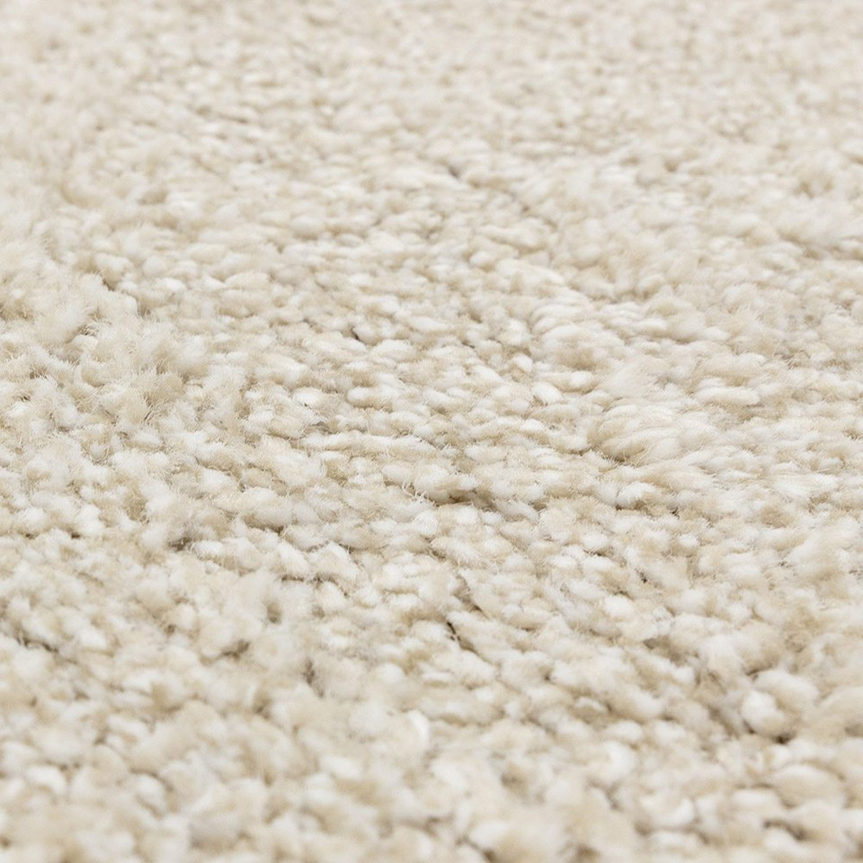 ivory shaggy rug closeup detail