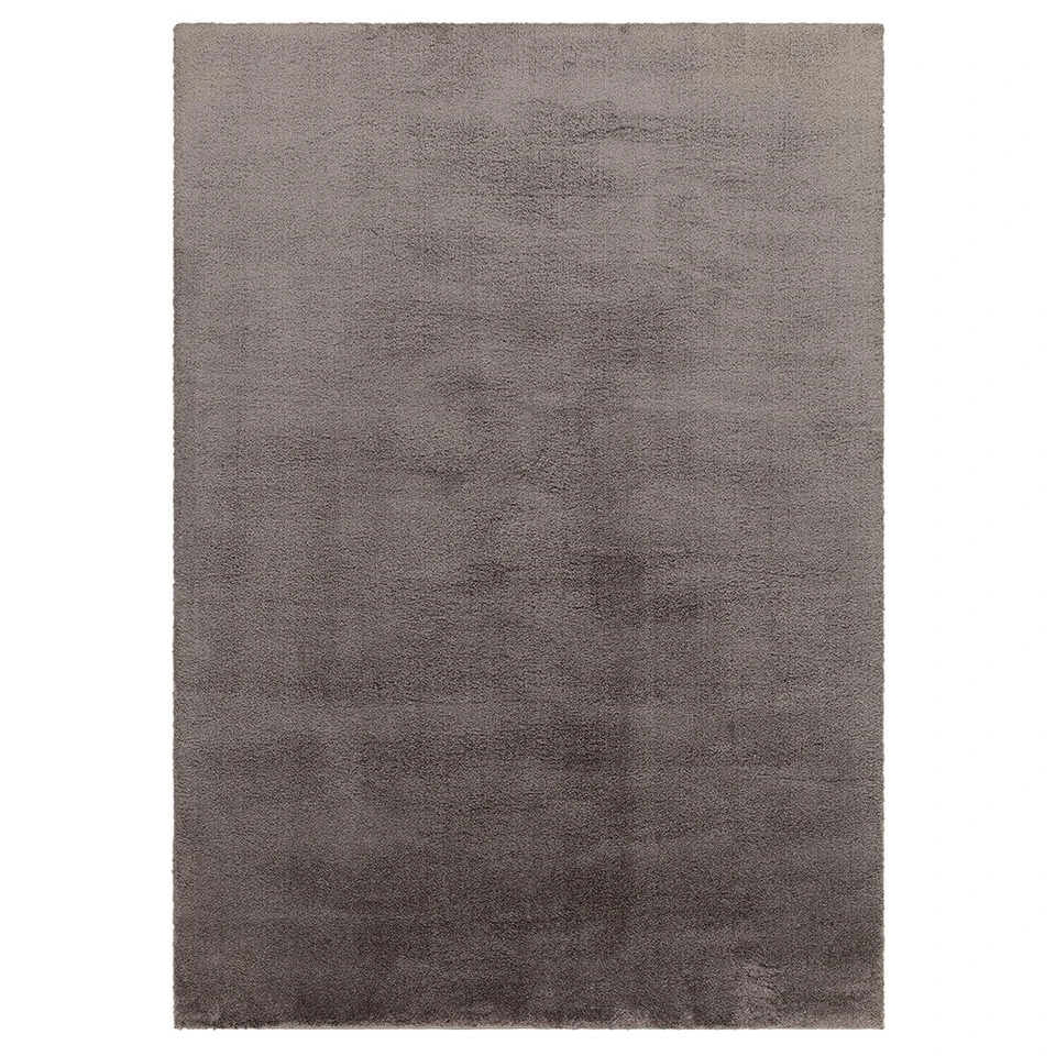 charcoal plain shaggy rug portrait