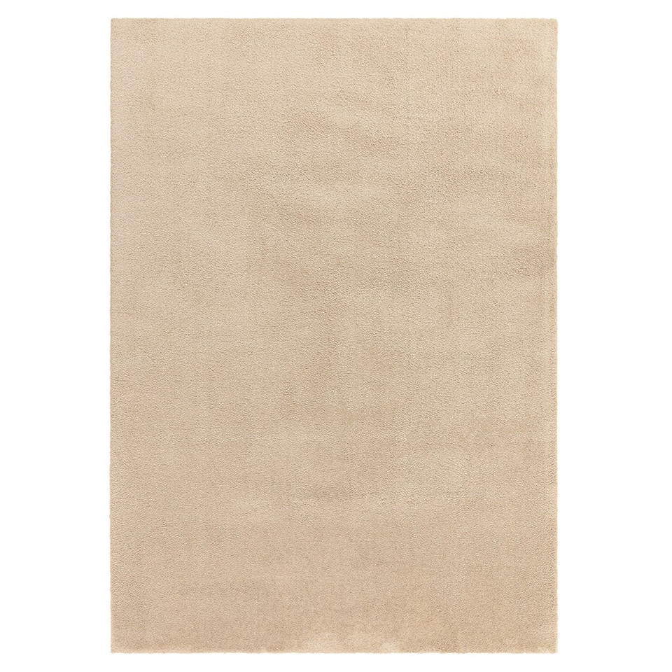 beige plain shaggy rug portrait