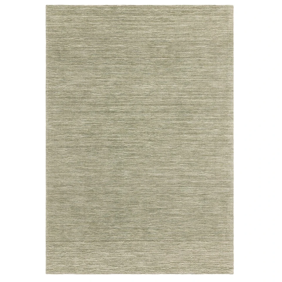 green plain rug portrait