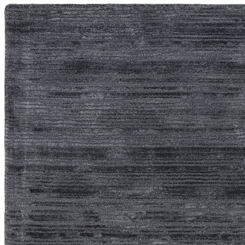 petrol plain viscose rug portrait