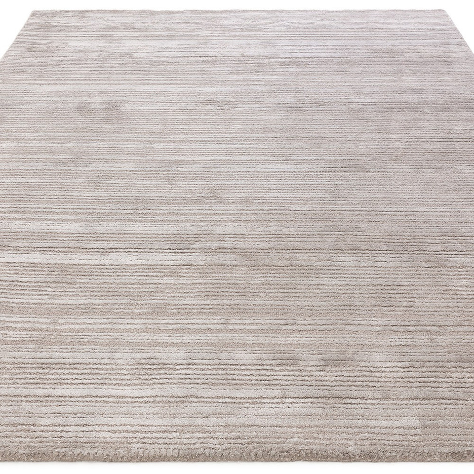 silver plain viscose rug portrait