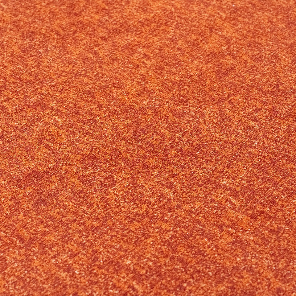 orange abstract eco rug closeup detail