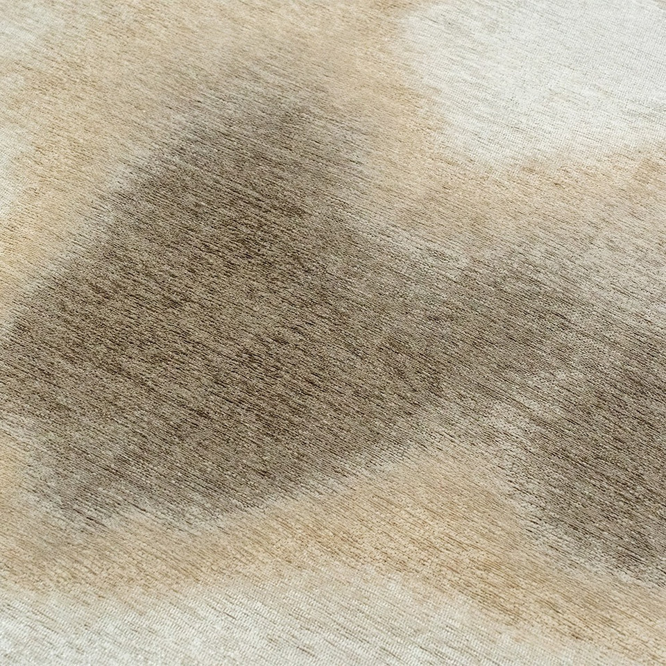 beige peanut shape rug closeup detail