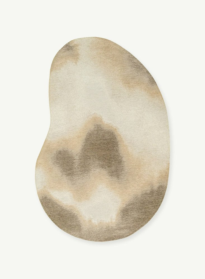 beige peanut shape rug portrait