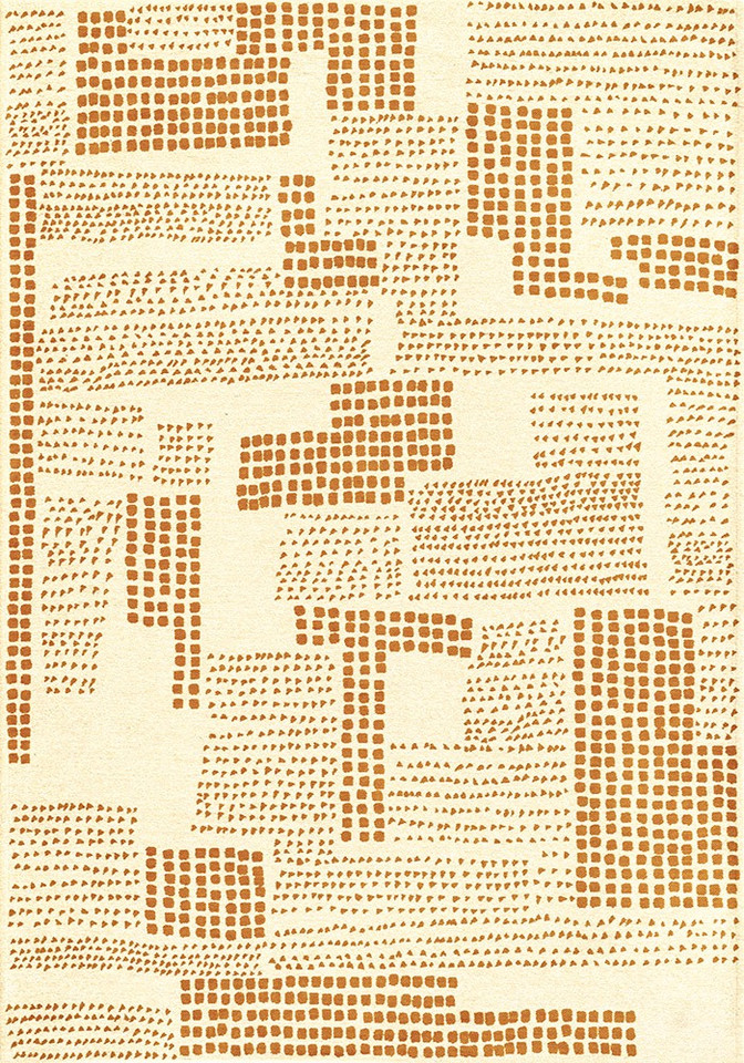 brown abstract eco rug portrait