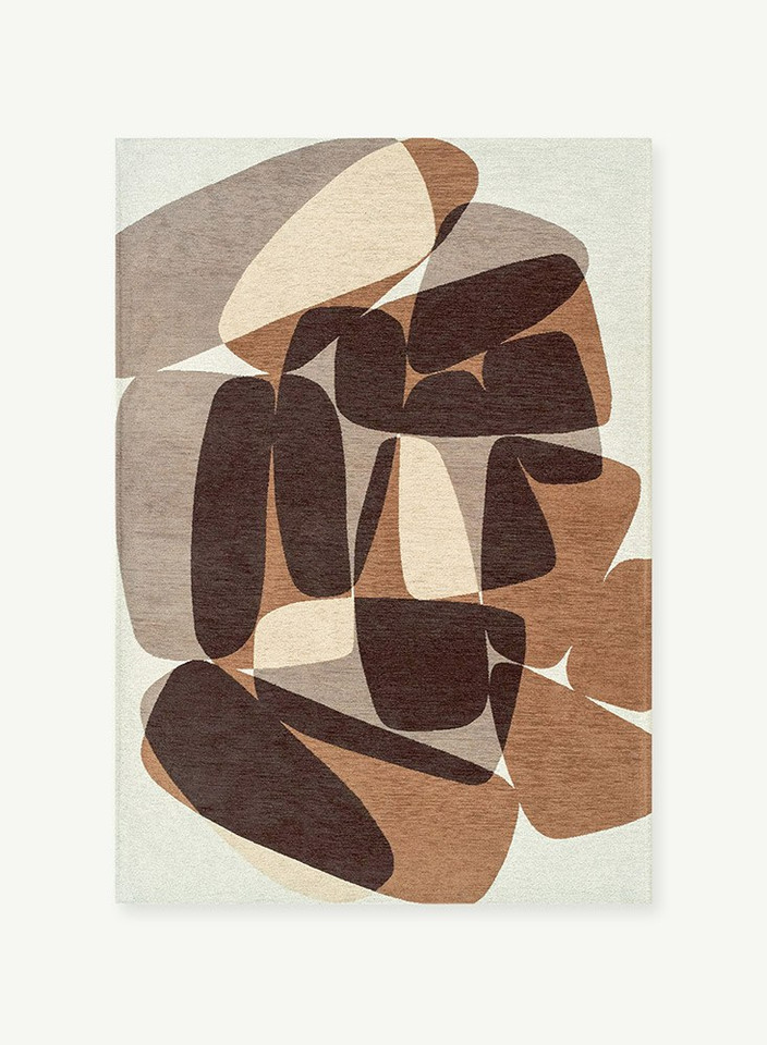 brown abstract rug portrait
