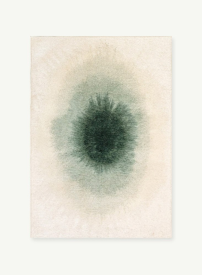 green abstract eco rug portrait