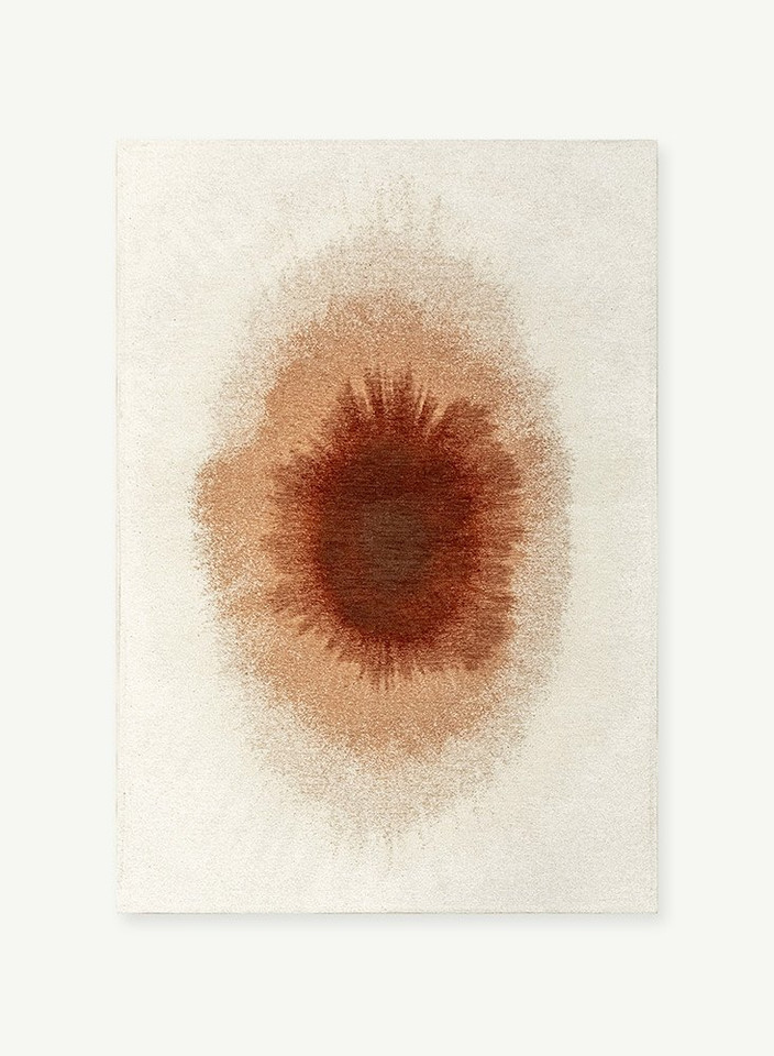 brown abstract eco rug portrait