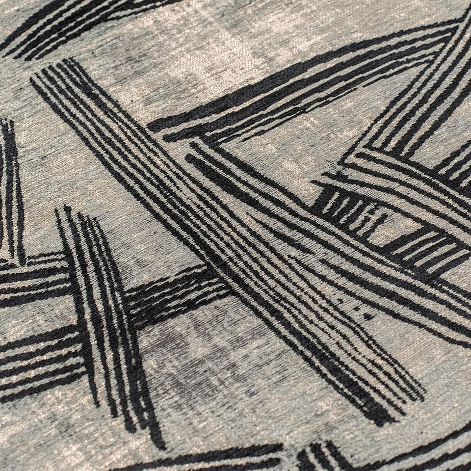 grey abstract rug closeup detail