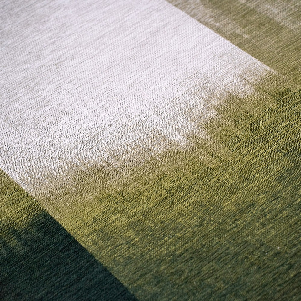 green abstract rug closeup detail