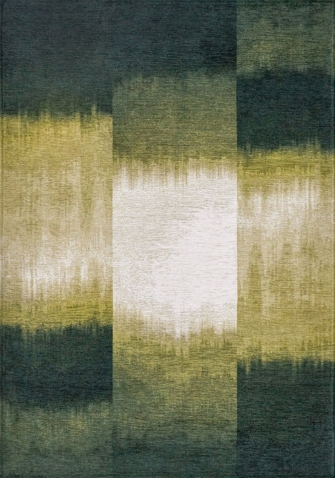 green abstract eco rug portrait
