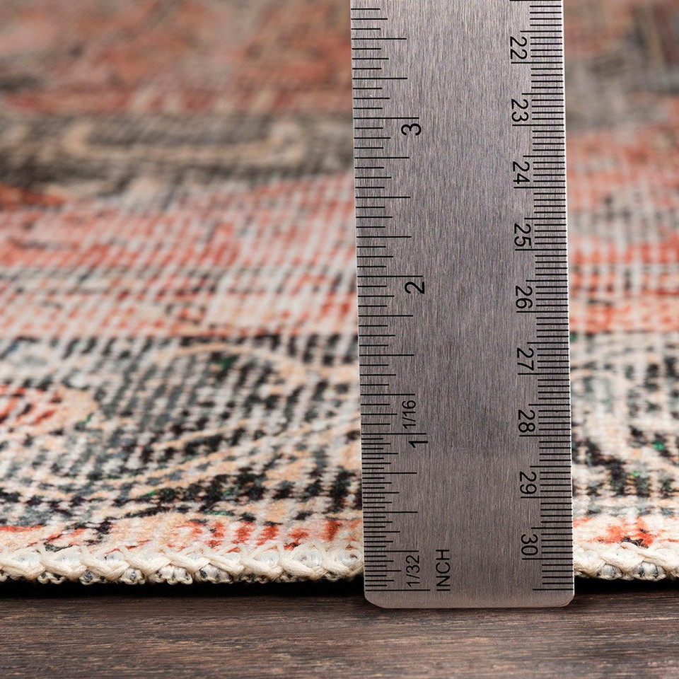 rust traditional rug height